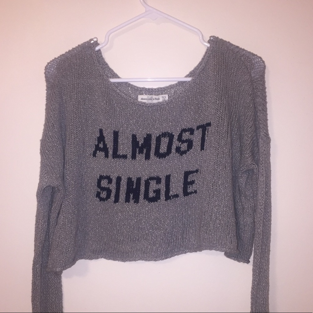 "Almost Single" cropped sweater | Size XS/Small